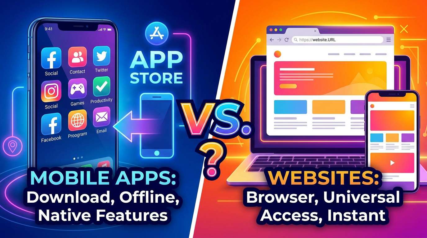Mobile Apps vs. Websites: What's the Difference?