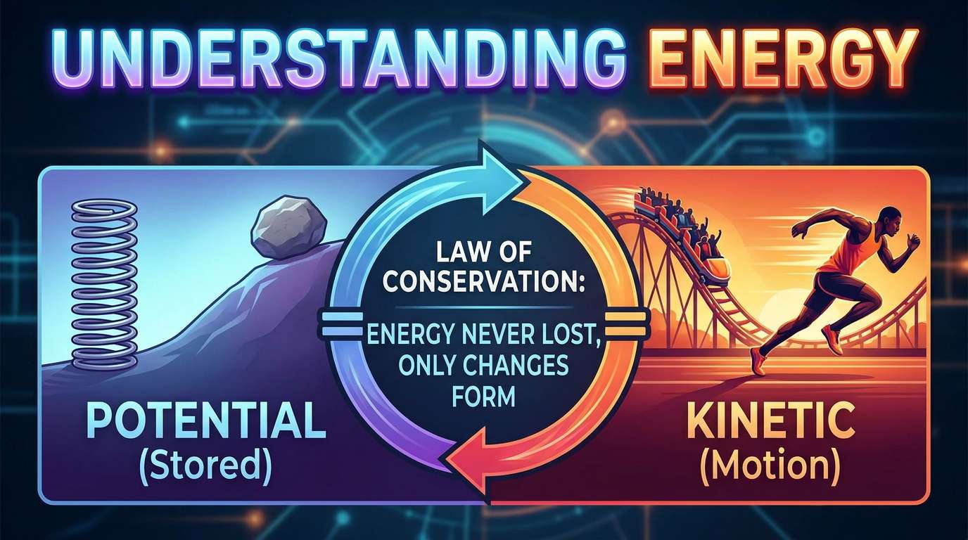 Understanding Energy: Kinetic, Potential, and the Law of Conservation